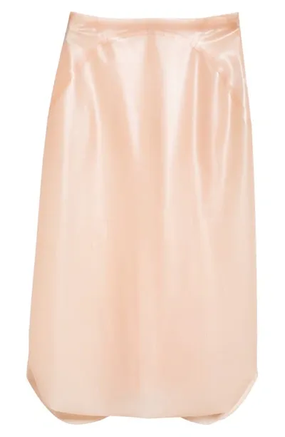 Alaïa Sheer Latex Skirt In Peche