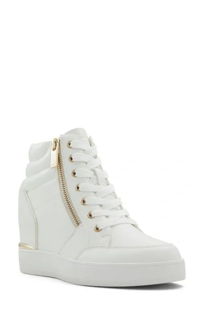 Aldo Ereliclya Wedge Sneaker In White