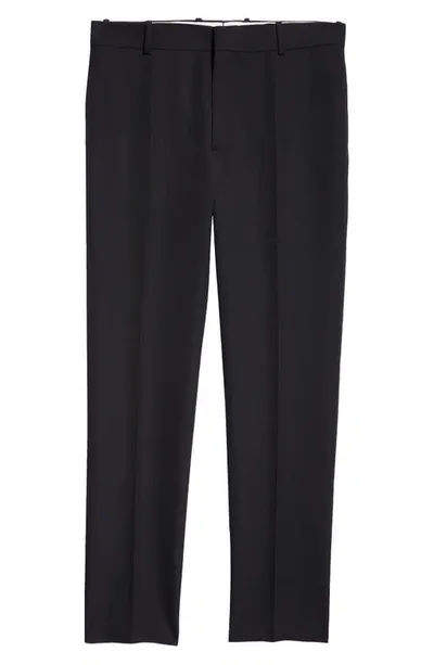 Alexander Mcqueen Wool Cigarette Pants In Black