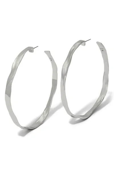 Alexis Bittar Molten X-large Hoop Earrings In Silver