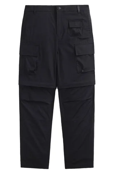 Alpha Industries Convertible Cargo Pants In Black