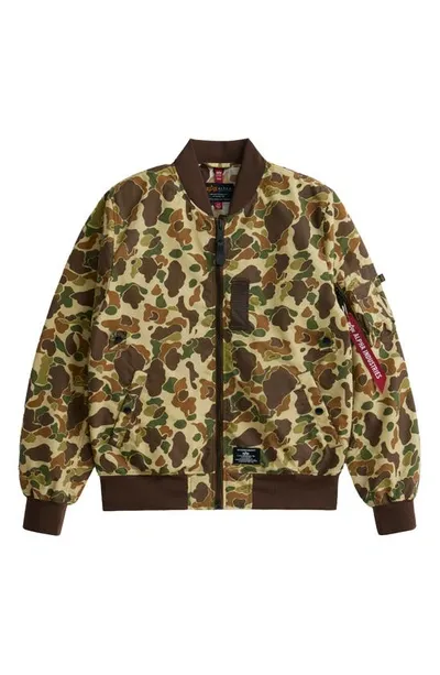 Alpha Industries L-2b Skymaster Gen Ii Water Resistant Bomber Jacket In Green Frog Skin Camo