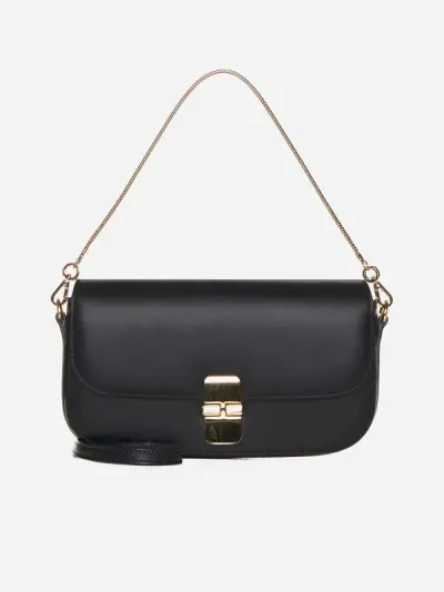 Apc Grace Leather Clutch Bag In Black