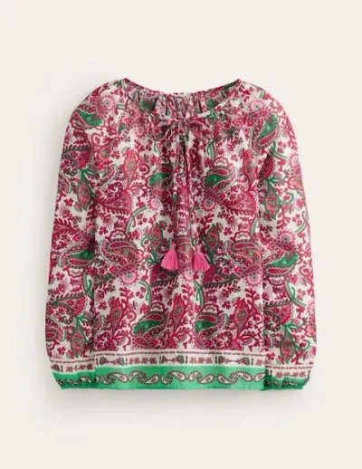 Boden Serena Cotton Blouse Multi, Fantastical Women