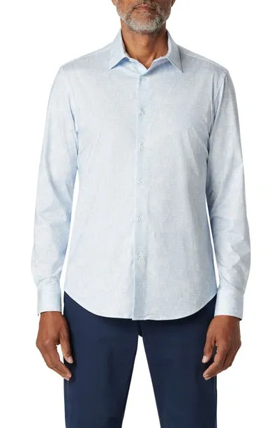 Bugatchi James Ooohcotton® Tile Print Button-up Shirt In Sky