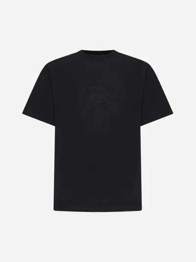 Burberry Logo Cotton T-shirt In Black