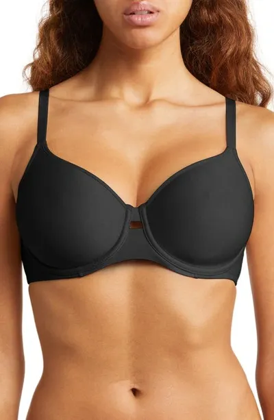 Chantelle Lingerie Spacer Underwire Bra In Black/nude Blush