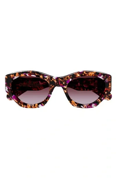 Chloé 53mm Gradient Cat Eye Sunglasses In Havana Purple Gradient