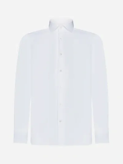 D4.0 Twill Cotton Shirt In White