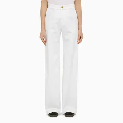 Department 5 Misa White Cotton Wide Trousers