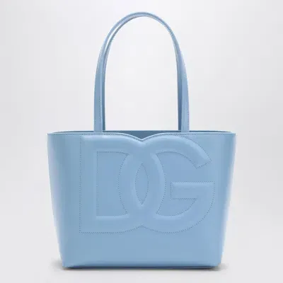 Dolce & Gabbana Dg Logo Light Blue Small Tote Bag