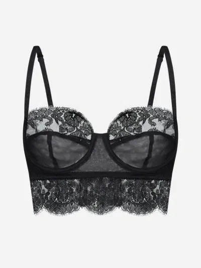 Dolce & Gabbana Lace Bralette In Black