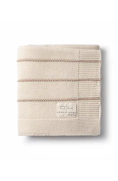 Domani Home Kids' Bande Baby Blanket In Linen