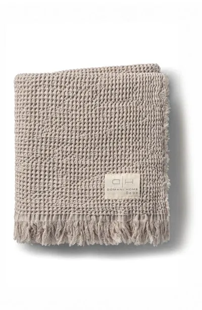 Domani Home Kids' Waffle Muslin Baby Blanket In Stone