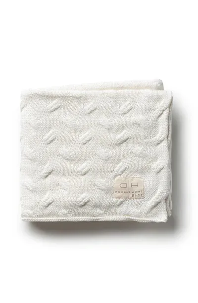 Domani Home Kids' Waves Knit Baby Blanket In Cream