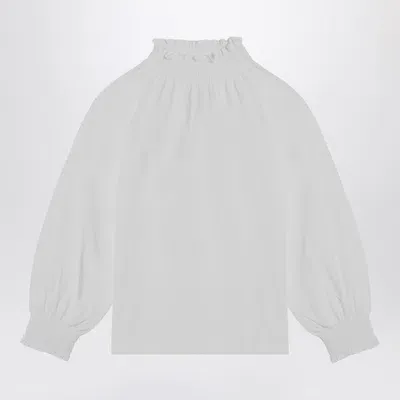 Dou Dou Kids' White Cotton Blouse