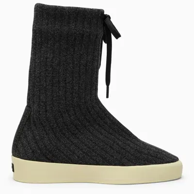 Fear Of God Moc Knit Hi Dark Grey Boot Men In Gray