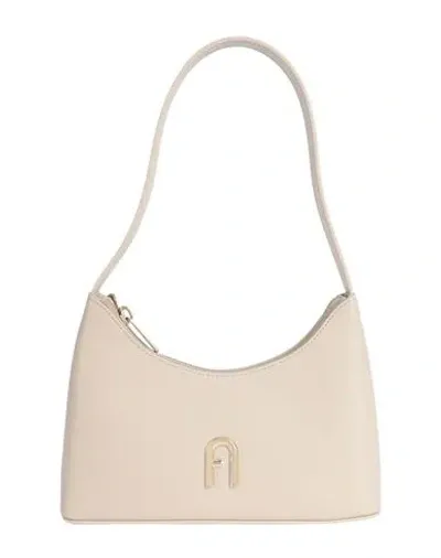 Furla Diamante Mini Shoulder B Woman Handbag Beige Size - Leather In Grano