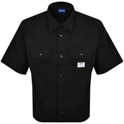 Hugo Blue Short Sleeve Ekyno Shirt Black