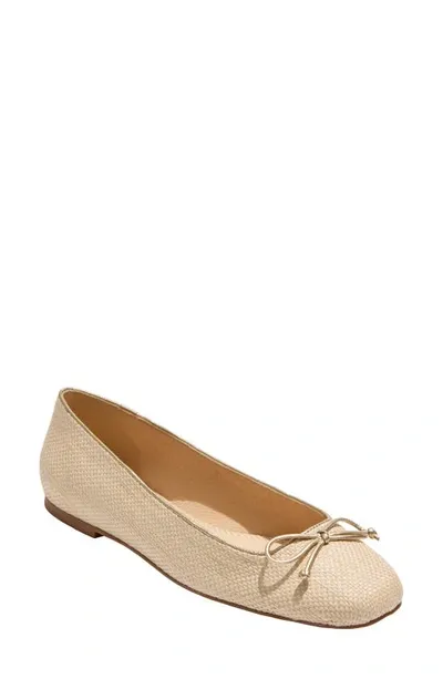 Jack Rogers Kenlyn Basket Weave Rattan Ballet Flat In Natural,platinum Rattan