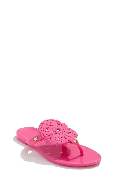 Jack Rogers Kids' Georgica Jelly Flip Flop In Magenta