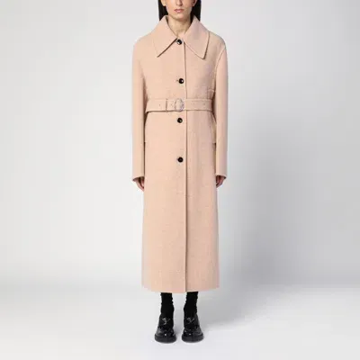 Jil Sander Pink Granite Wool Coat