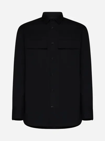 Jil Sander Wool Shirt In Black