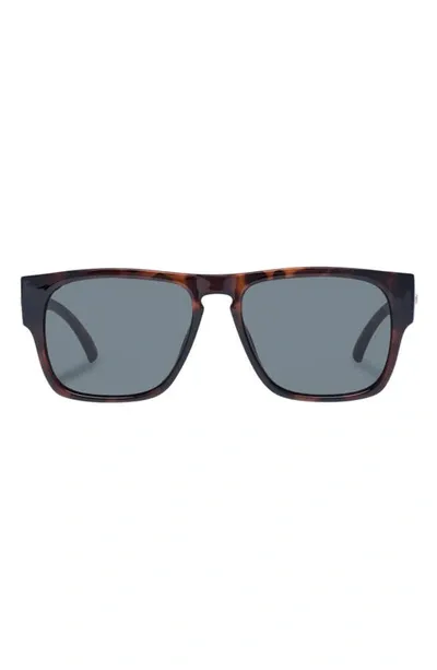 Le Specs Transmission 56mm D-frame Sunglasses In Tort