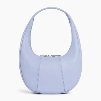 Le Tanneur Juliette Medium Grained Leather Hobo Bag In Blue