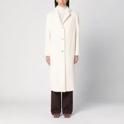 Loulou Studio Ivory Alpaca-blend Coat In White