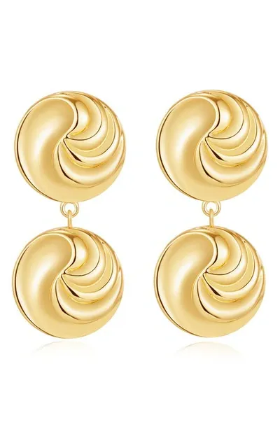 Luv Aj The Leila Drop Earrings In Gold