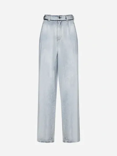 Maison Margiela Oversized High-waist Jeans In Icy Slip