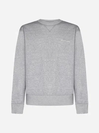 Marant Mikis Cotton-blend Sweatshirt In Grey