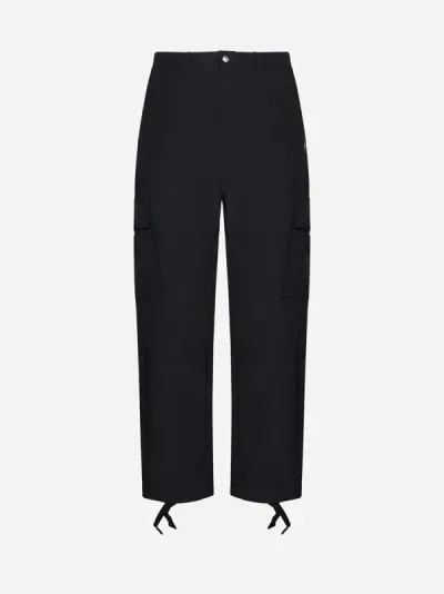 Marcelo Burlon County Of Milan Straight Leg Cargo Pants In Black