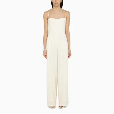 Margaux Lonnberg White Wool-blend Lauren Jumpsuit