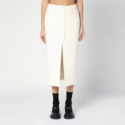 Margaux Lonnberg White Jagger Midi Skirt