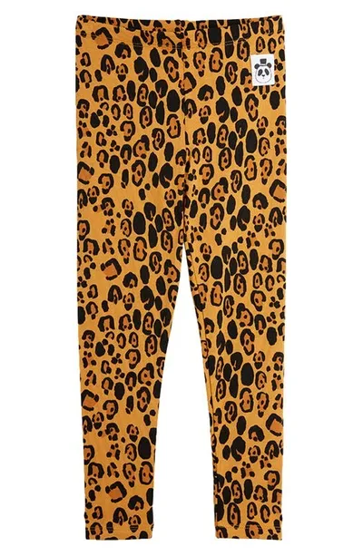 Mini Rodini Kids' Leopard Print Leggings In Multicoloured