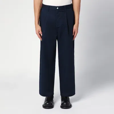 New Amsterdam Surf Association Navy Blue Cotton Blend Trousers