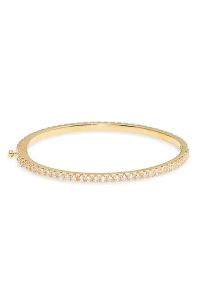 Nordstrom Cubic Zirconia Eternity Bangle Bracelet In Clear- Gold