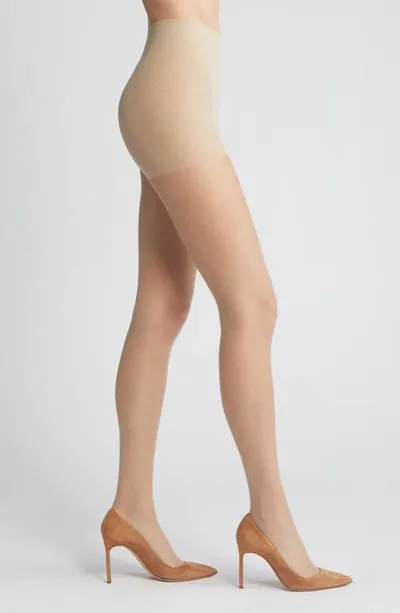 Nordstrom Run Resistant Control Top Tights In Soft Taupe