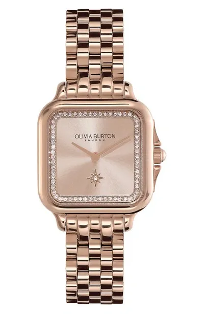 Olivia Burton Grosvenor Bracelet Watch, 28mm In Blush