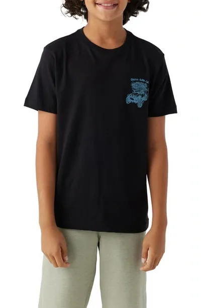 O'neill Kids' Baja Bandit Cotton Graphic T-shirt In Black