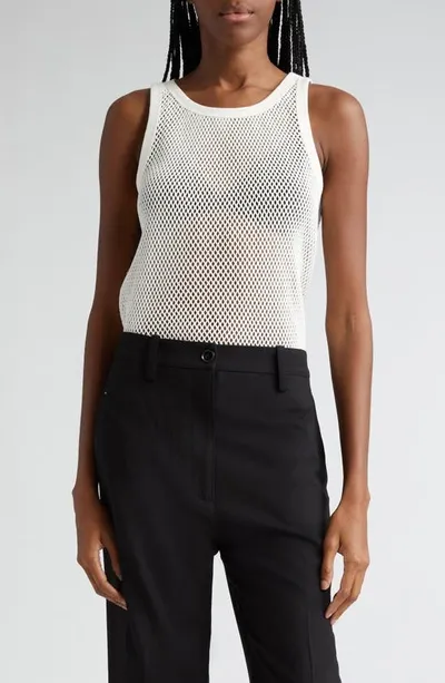 Proenza Schouler Kiki Cotton Mesh Tank In White