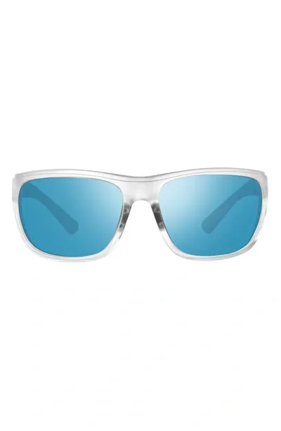 Revo Enzo 62mm Square Sunglasses In Matte Crystal