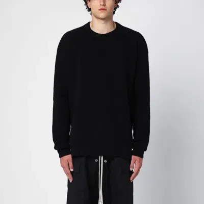 Rick Owens Black Wool Crew-neck Sweater