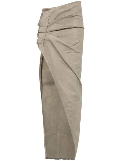 Rick Owens Drkshdw Edfu Denim Skirt In Nude & Neutrals