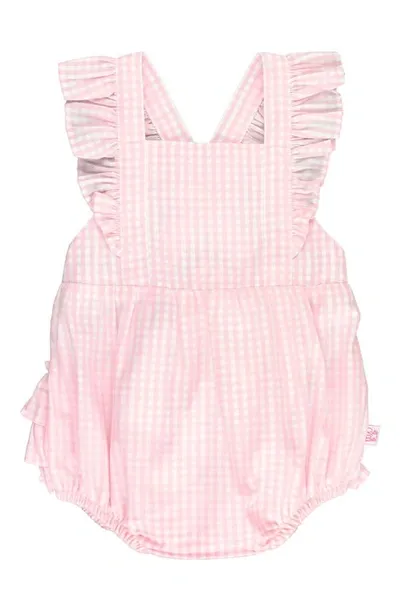 Rufflebutts Babies'  Kids' Pinafore X-back Romper In Pink