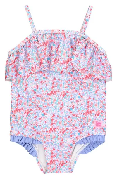 Rufflebutts Kids' Sparkle Shimmer One-piece Swimsuit In Blue