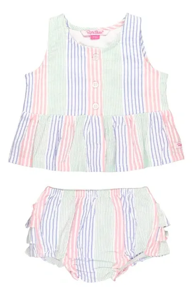 Rufflebutts Babies'  Kids' Stripe Swing Top & Bloomers In Stripe Multi