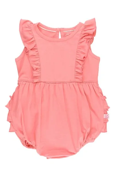 Rufflebutts Babies' Ruffle Cotton Bubble Romper In Pink